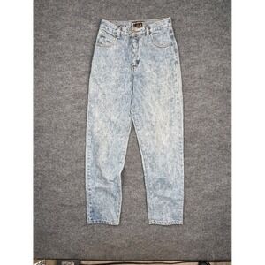 Firenza Vintage High Waisted Mom Jeans Acid Wash Light Blue Cotton Size 8 26x29